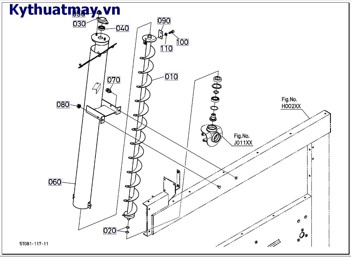 Trục máy khoan dọc thứ 1